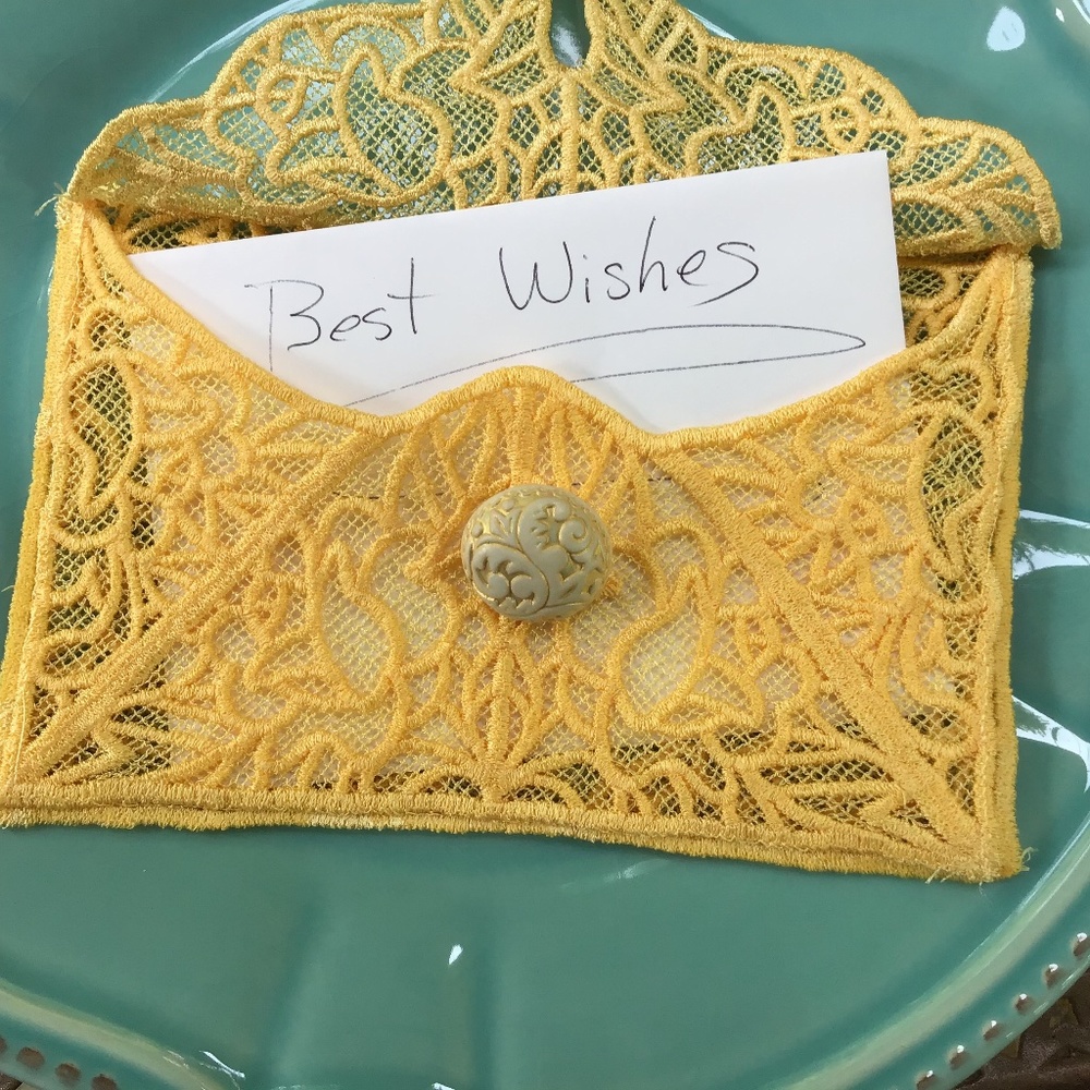 Lace Embroidered Envelope - Picture 2 of 5